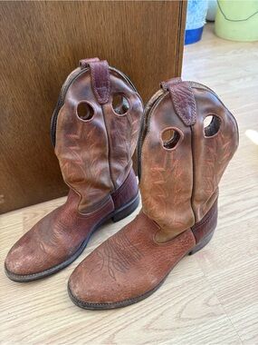 Cowboy boots genuine leather